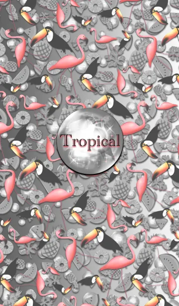 [LINE着せ替え] Tropical 3 -オオハシ ＆ フラミンゴ-の画像1