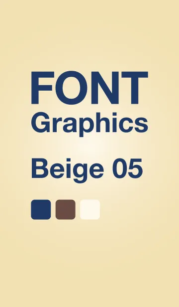 [LINE着せ替え] FONT Graphics Beige 05 ベージュ/シンプルの画像1