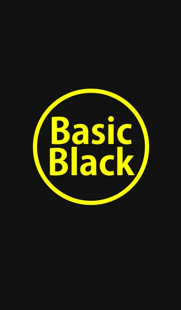 [LINE着せ替え] Basic Black Yellowの画像1