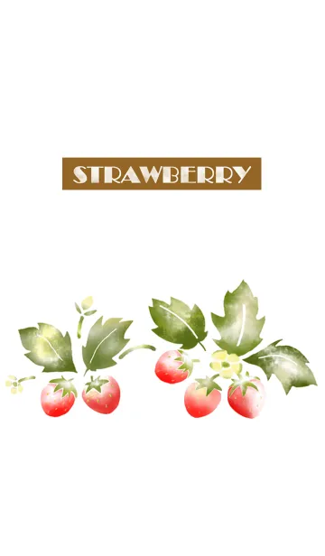 [LINE着せ替え] いちごのステンシルの画像1