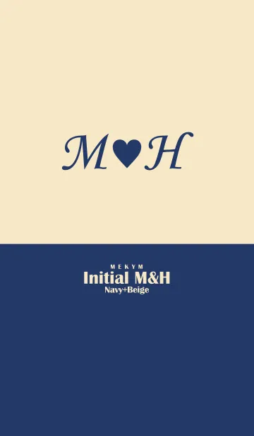 Initial M＆H Navy+Beigeの着せ替えメイン画像