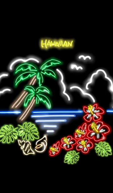 [LINE着せ替え] Neon Hawaiian 2の画像1
