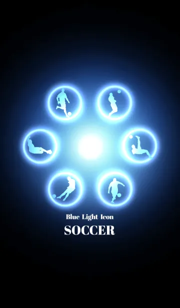 [LINE着せ替え] Blue Light Icon SOCCERの画像1