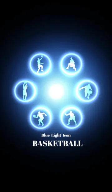 [LINE着せ替え] Blue Light Icon BASKETBALLの画像1