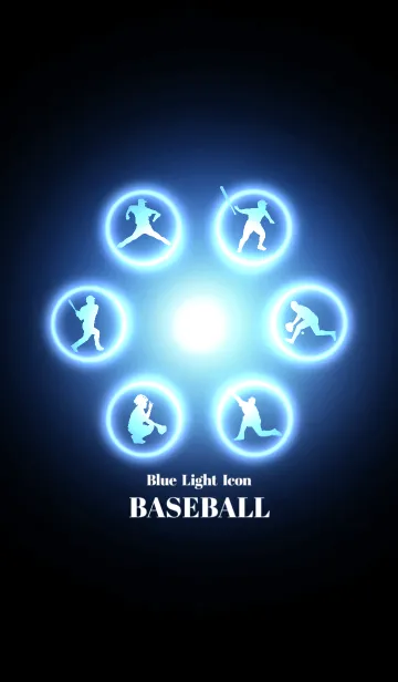 [LINE着せ替え] Blue Light Icon BASEBALLの画像1