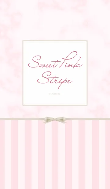[LINE着せ替え] Sweet Pink Stripeの画像1