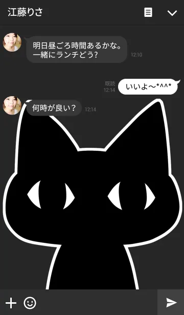 [LINE着せ替え] ふつうのくろねこさん3の画像3