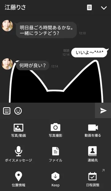 [LINE着せ替え] ふつうのくろねこさん3の画像4