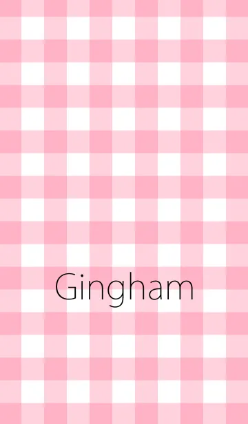 [LINE着せ替え] ギンガムチェック (Pink) by Pretty Poodleの画像1