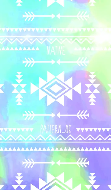 [LINE着せ替え] ネイティブ パターン06-タイダイ ブルー-の画像1