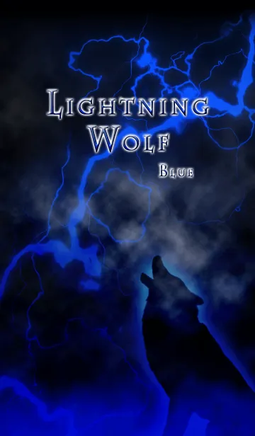 [LINE着せ替え] Lightning Wolf Blueの画像1