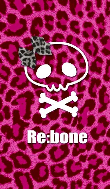 [LINE着せ替え] Re:bone【リ・ボーン】ピンクのヒョウ柄の画像1