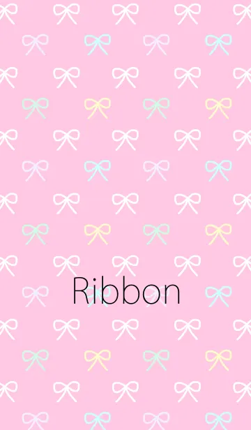 [LINE着せ替え] リボン (Pink) by Pretty Poodleの画像1