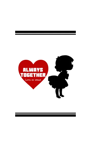 [LINE着せ替え] ペア♡always together♡女の子ver.の画像1