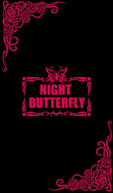 [LINE着せ替え] NIGHT BUTTERFLY PINKの画像1