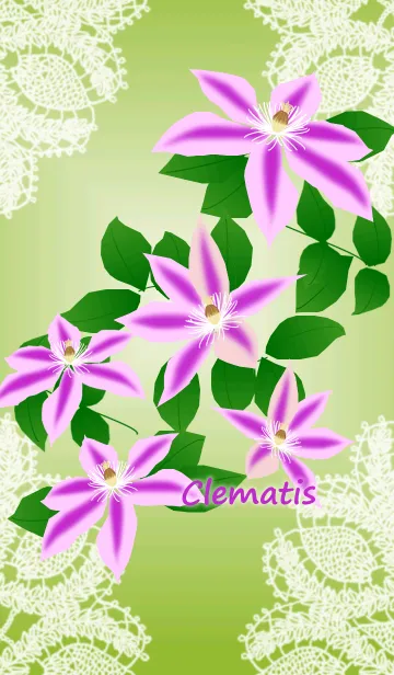 [LINE着せ替え] Clematis(flower)の画像1