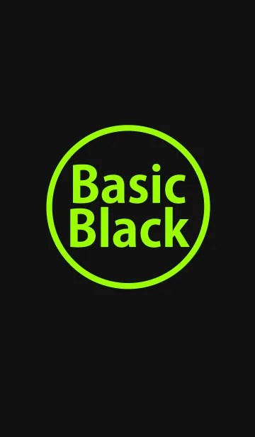 [LINE着せ替え] Basic Black Limeの画像1