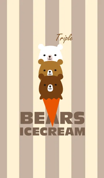 [LINE着せ替え] ベアーズアイスクリーム チョコの画像1
