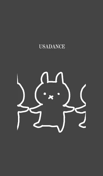 うさだんす ブラックのLINE着せ替え