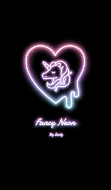 [LINE着せ替え] Fancy Neon - Black -の画像1