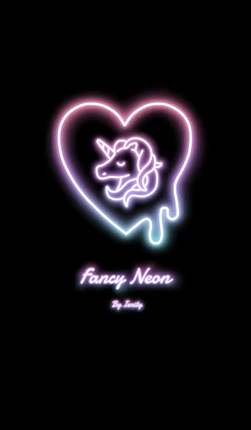 Fancy Neon - Black -のLINE着せ替え