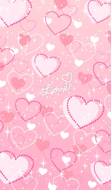 [LINE着せ替え] 恋してるハート45の画像1