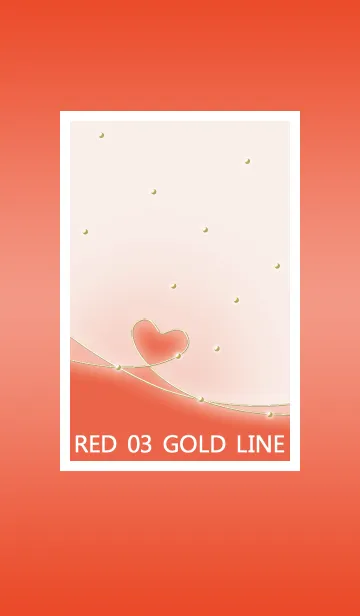 [LINE着せ替え] ゴールドライン/赤03の画像1