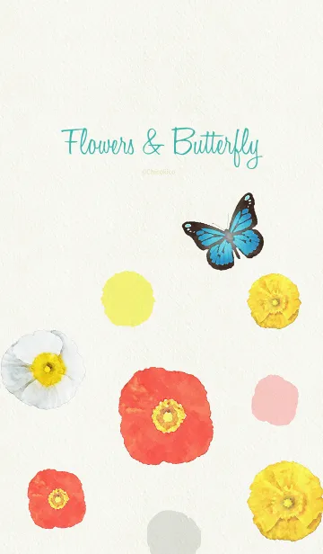[LINE着せ替え] Flowers ＆ Butterflyの画像1