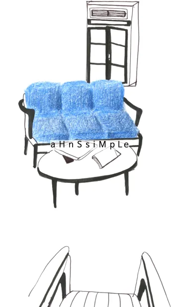 [LINE着せ替え] ahns simple_067_blue chairの画像1