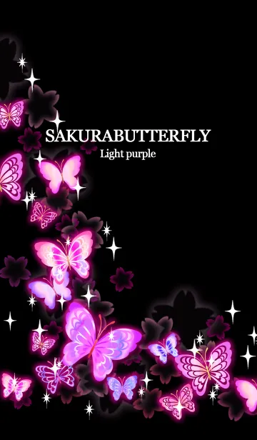 [LINE着せ替え] 蝶桜 SAKURABUTTERFLY 紫の画像1