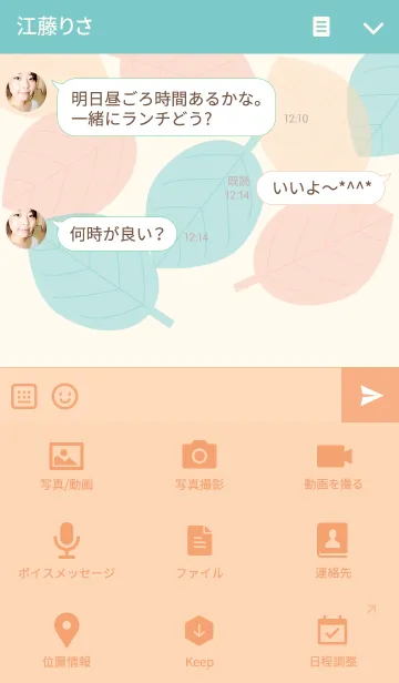 [LINE着せ替え] Colorful leaf basketの画像4