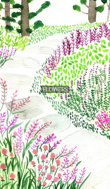 [LINE着せ替え] water color flowers_157の画像1