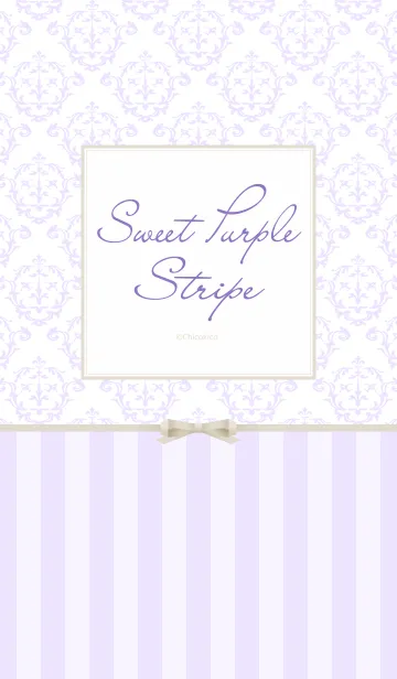 [LINE着せ替え] Sweet Purple Stripeの画像1