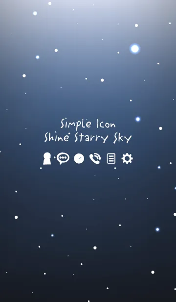 [LINE着せ替え] Simple Icon Shine Starry Skyの画像1