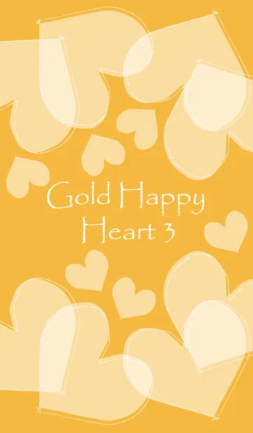 [LINE着せ替え] Gold Happy Heart 3の画像1