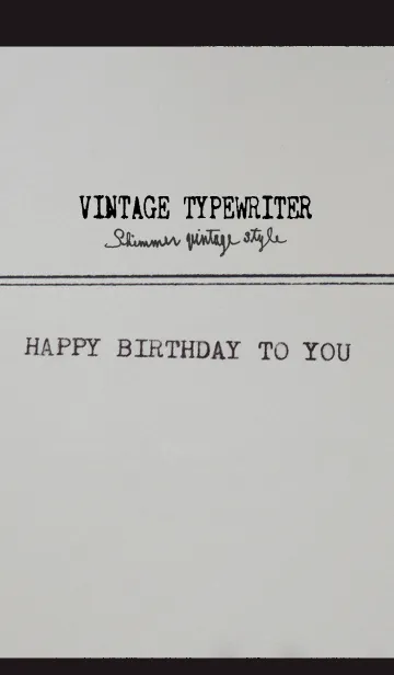 [LINE着せ替え] Vintage Typewriter Happy Birthdayの画像1