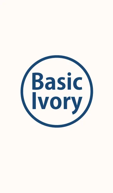 [LINE着せ替え] Basic Ivory Navyの画像1