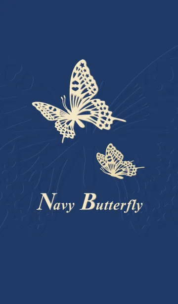 [LINE着せ替え] Navy Butterflyの画像1