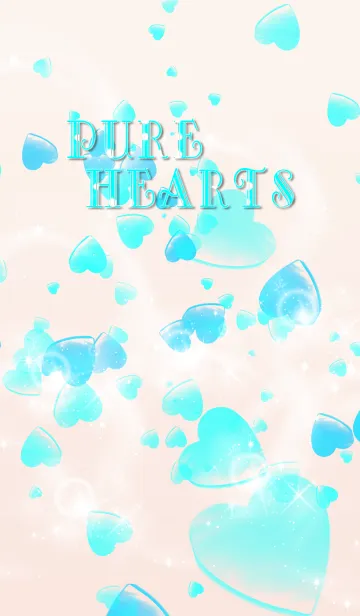 [LINE着せ替え] Pure Hearts Blueの画像1