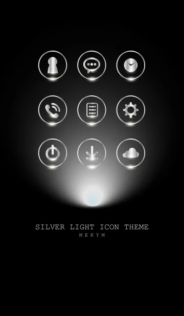[LINE着せ替え] SILVER LIGHT ICON THEMEの画像1