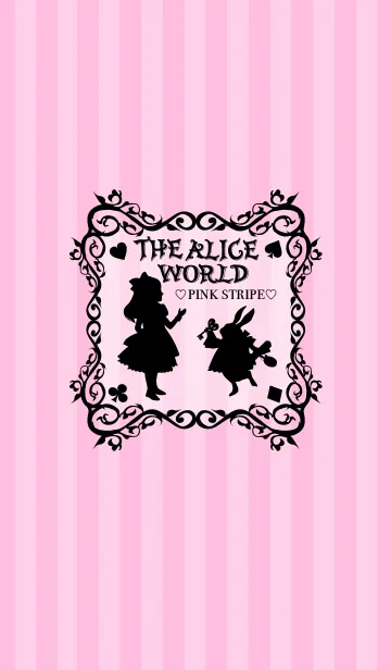 [LINE着せ替え] Alice World Pink Stripeの画像1