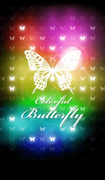 [LINE着せ替え] Colorful Butterflyの画像1