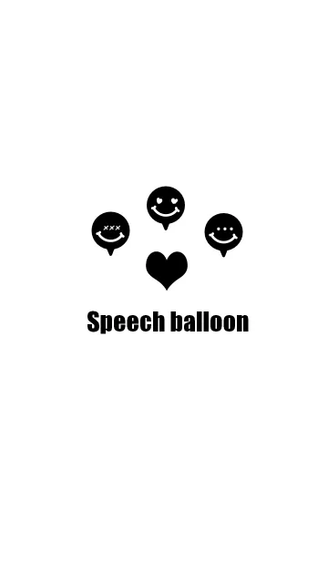 [LINE着せ替え] Speech balloon***Whiteの画像1