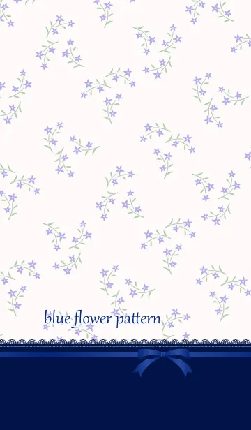[LINE着せ替え] blue flower patternの画像1