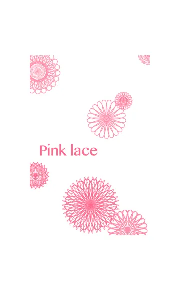 [LINE着せ替え] お花とリボンレース-ピンク-の画像1