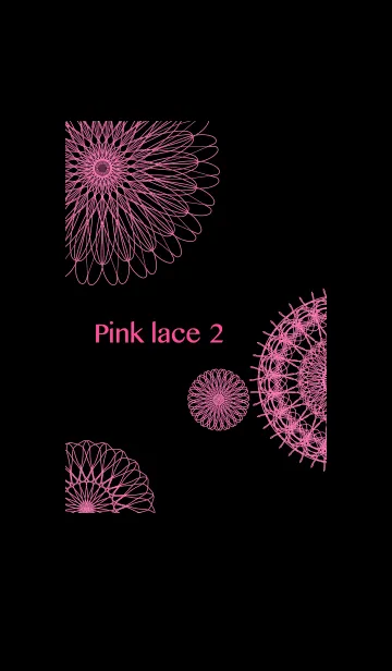 [LINE着せ替え] お花とリボンレース-ピンク2-の画像1