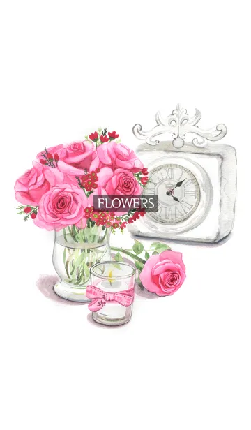 [LINE着せ替え] water color flowers_163の画像1