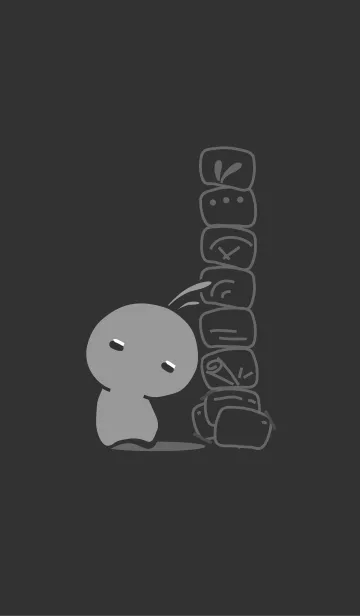 rabbit staring-52-blackの着せ替えメイン画像