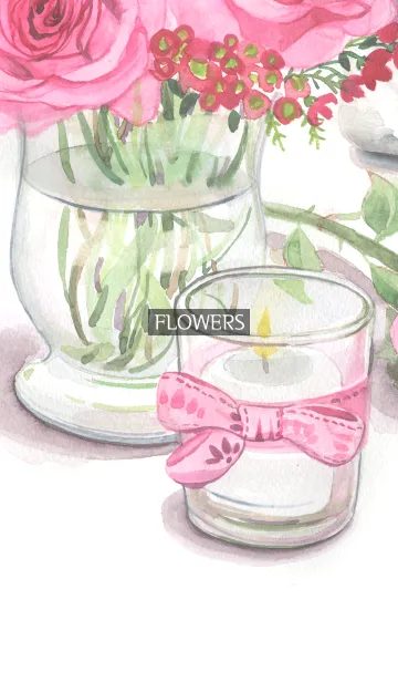 [LINE着せ替え] water color flowers_164の画像1