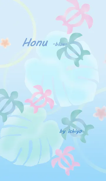 [LINE着せ替え] Honu -blue- by ichiyoの画像1